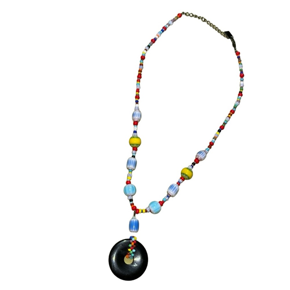 Colorful Beaded Combination 16” Adjustable Signed NW Excellent Vintage